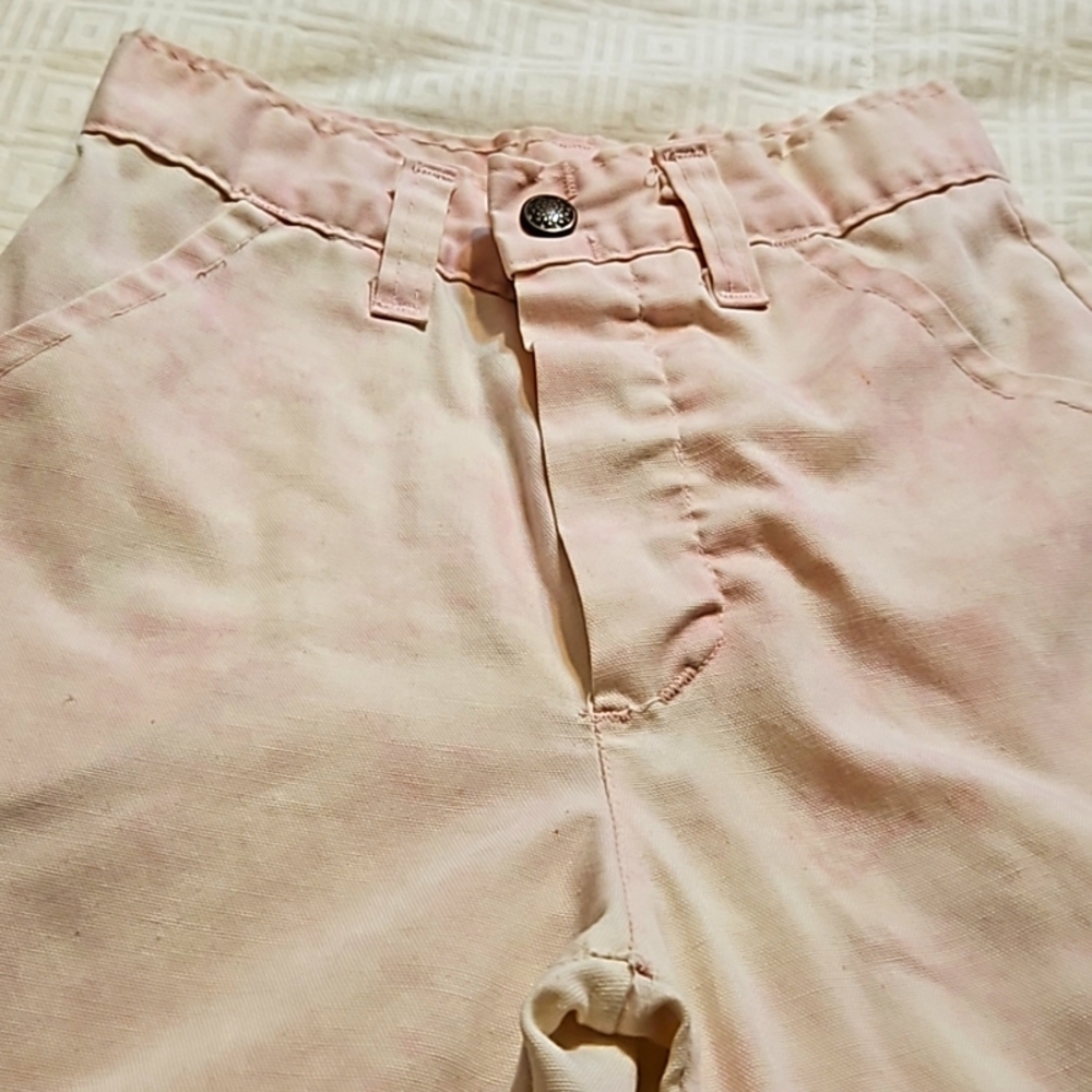 Vintage 1970s girls pants bell bottoms  pink